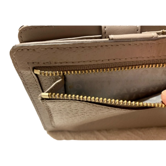 Kate Spade New York Wellesley Cara Wallet Leather Beige Small Wallet - Picture 3 of 16